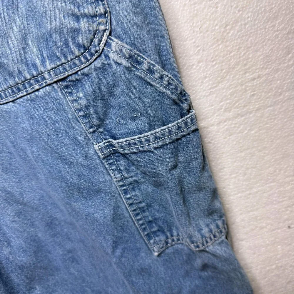Carhartt Mens Size 44 x 32 Carpenter Jeans Denim Pockets Work Wear Utility Blue